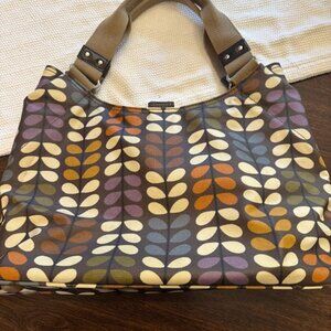 ORLA KIELY Bag Iconic Leaf Print Coated Canvas Shoulder Purse